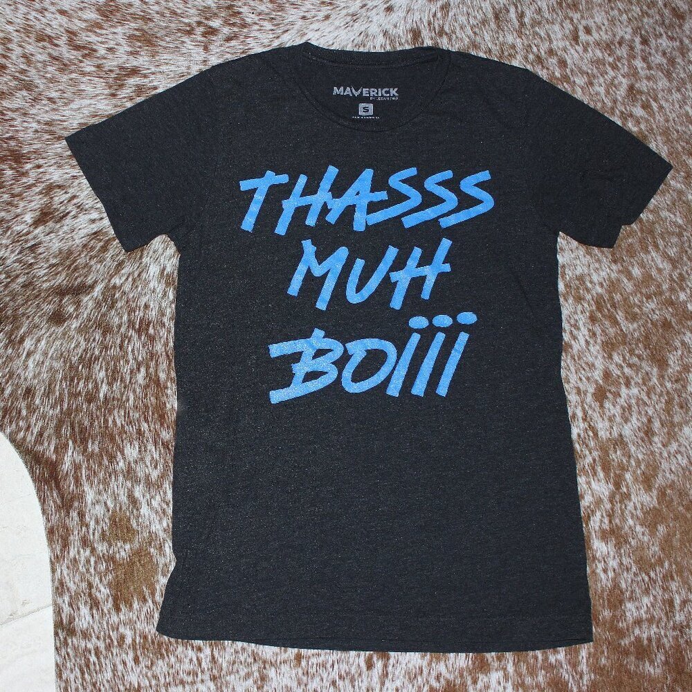Maverick 'Thass Muh Boiii' Blue & Charcoal T-Shirt - Size S